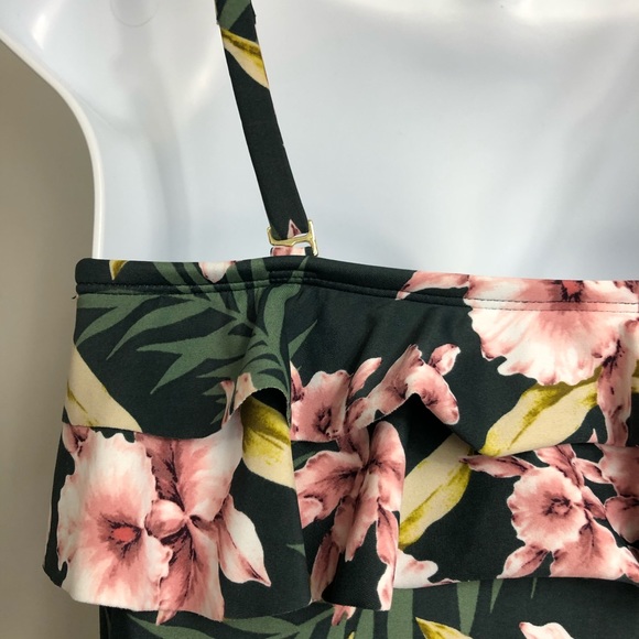 Kona Sol Bandeau Flounce High Coverage One Piece - Picture 8 of 12